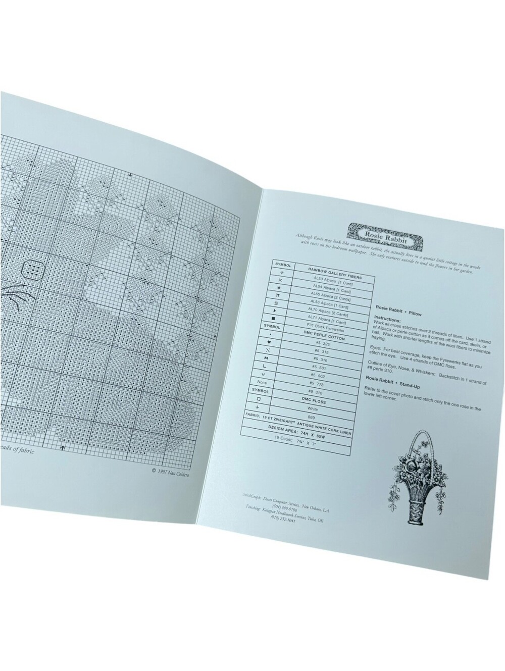 Shenanigans Rosie Rabbit Cross Stitch Pattern Booklet - Picture 2 of 3